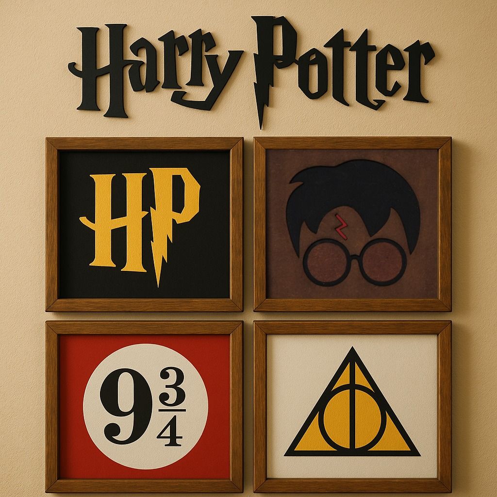 مجموعه تابلوی4تایی هری پاتر